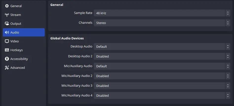 Audio Settings