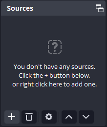 Sources-Box in OBS Studio