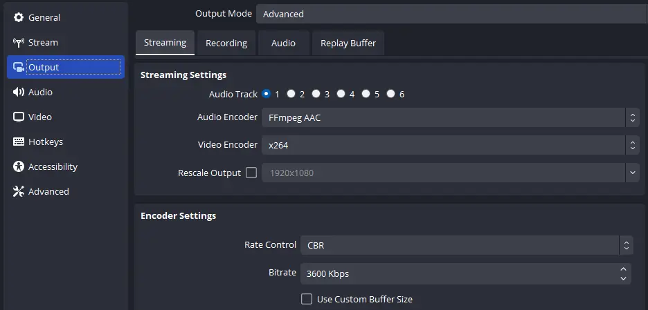 Video Settings FPS